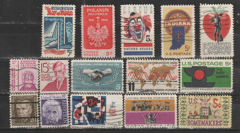 USA SELECTION BID PER STAMP TO TAKE ALL CARD EXCLUDED