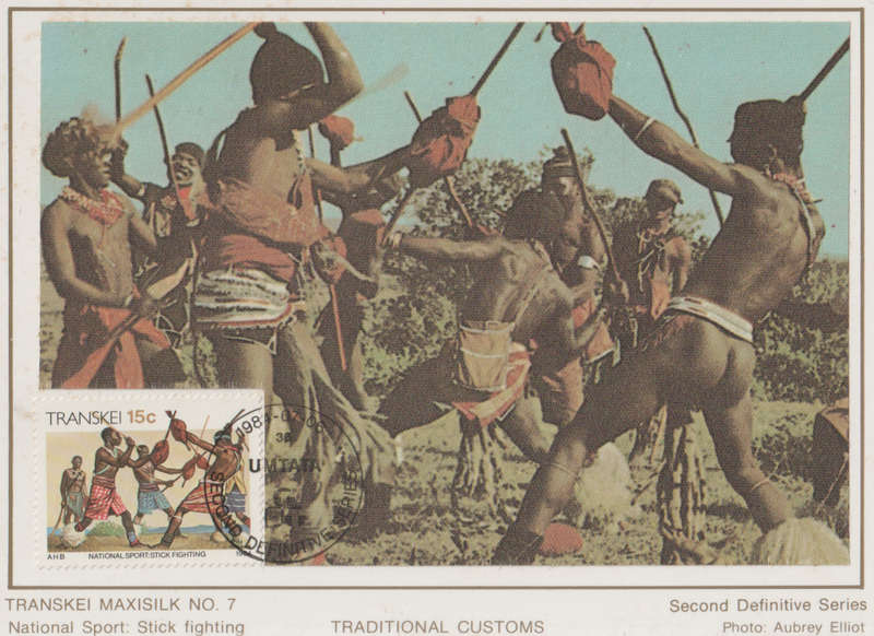 MINT SILK POST CARD/MAXI CARD TRANSKEI SA LIGHT MARKS