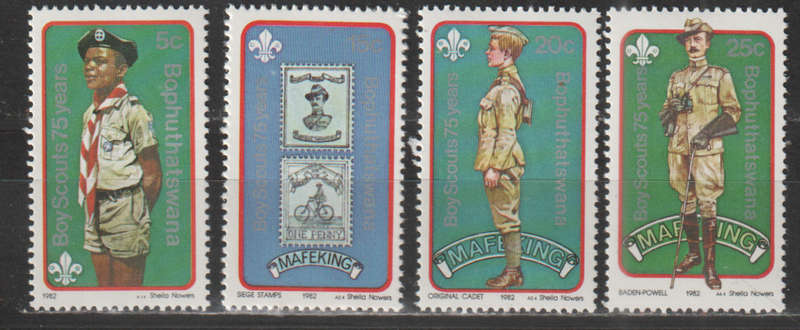BOPHUTHATSWANA 1982 The 75th Anniversary of Boy Scout Movement and 125th Anniversary of the BirthUMM