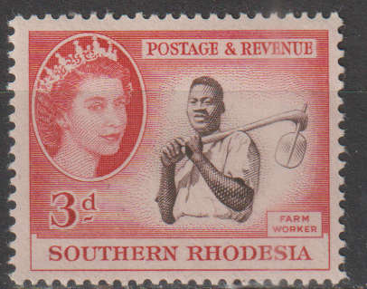 SOUTHERN RHODESIA 1953 Queen Elizabeth II UMM SACC 83