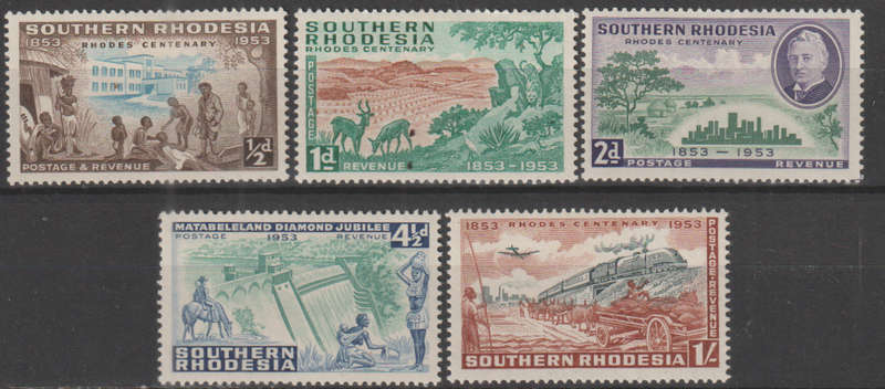 SOUTHERN RHODESIA 1953 The 100th Anniversary of the Birth of Cecil Rhodes MM SACC 73-7