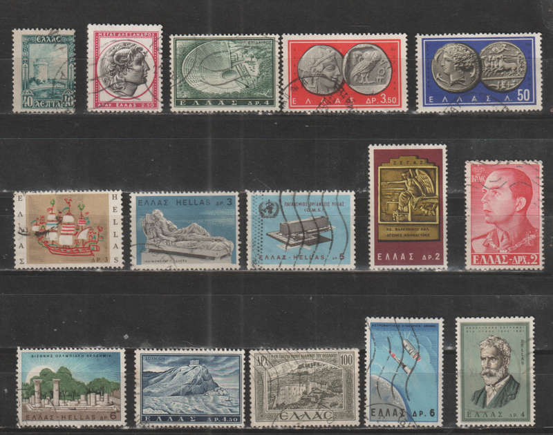GREECE SELECTION BID PER STAMP TO TAKE ALL CARD EXCLUDED