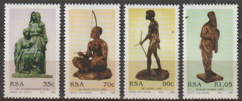 RSA  1992 The 130th Anniversary of the Birth of Anton van Wouw (Sculptor) UMM SACC 785-8