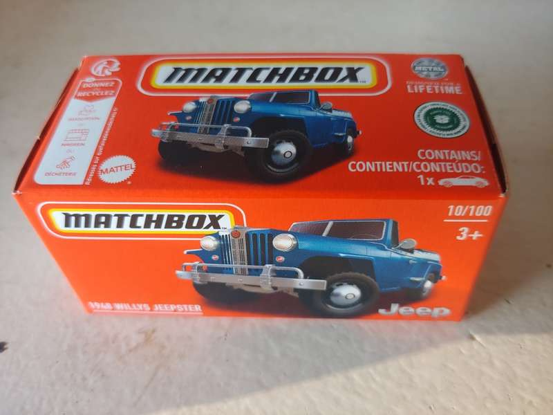 MATCHBOX 1948 WILLYS JEEPSTER MINT IN SEALED BOX 10/100