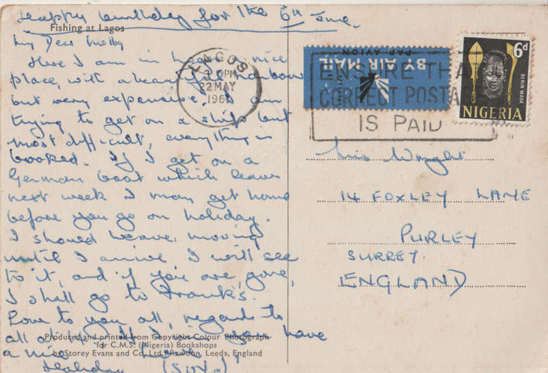 USED POST CARD NIGERIA