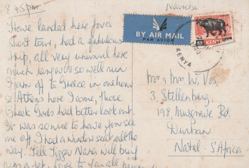 USED POST CARD KENYA