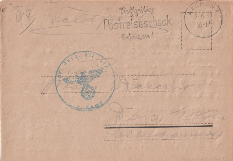 GERMAN WW2 NEWSPAPER CENSORED LETTER