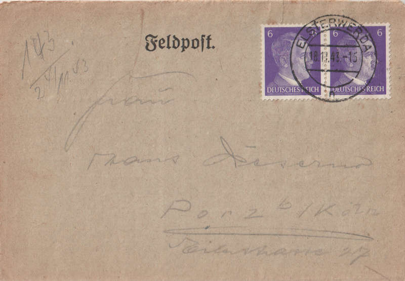 GERMAN WW2 NEWSPAPER CENSORED LETTER