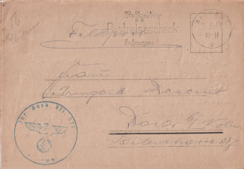 GERMAN WW2 NEWSPAPER CENSORED LETTER