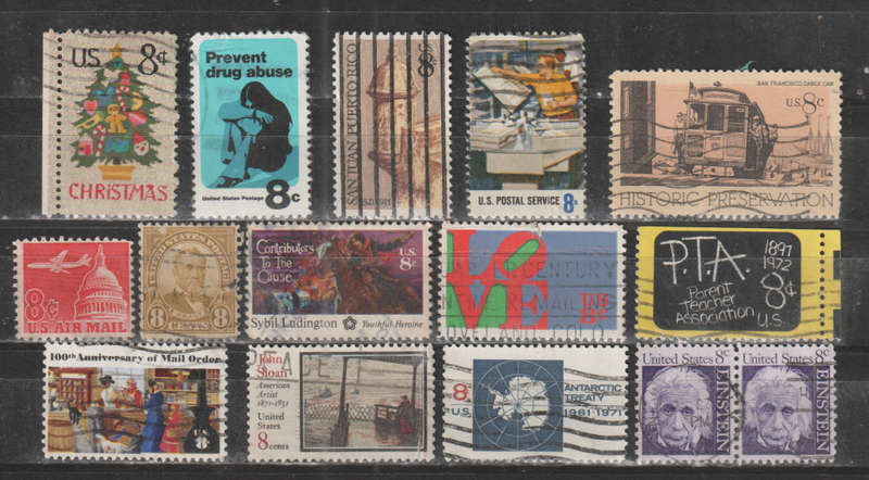 USA SELECTION BID PER STAMP TO TAKE ALL CARD EXCLUDED