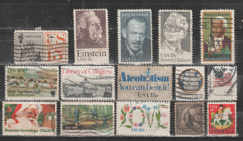 USA SELECTION BID PER STAMP TO TAKE ALL CARD EXCLUDED