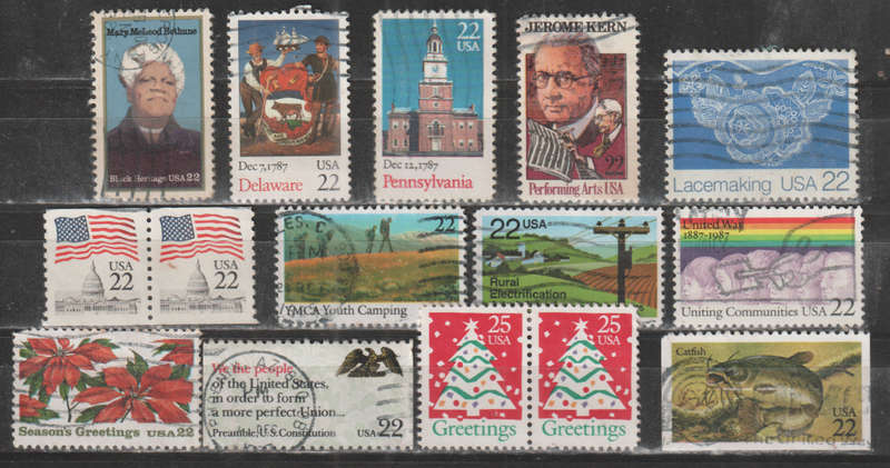 USA SELECTION BID PER STAMP TO TAKE ALL CARD EXCLUDED