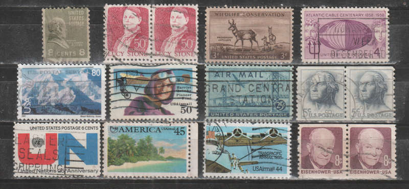 USA SELECTION BID PER STAMP TO TAKE ALL CARD EXCLUDED