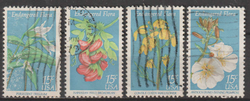 USA 1979 Flowers - Endangered Flora ULH SG 1758-61