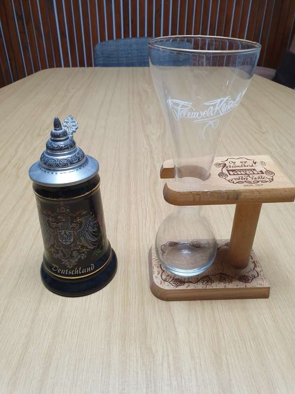Beer Stein & drinking ball glass