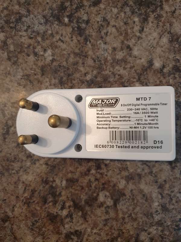Major Tech Programable Timer | 8 on/off settings | MTD7