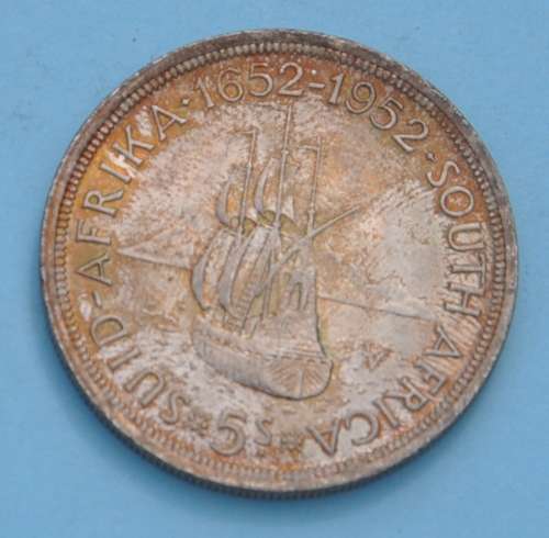 5 SHILLINGS 1952 CROWN  - dark toning! condition! - TOP INVESTMENT - SUPERB NUMISMATIC COLLECTIBLE
