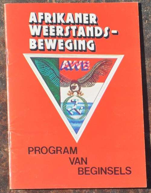 PROGRAM VAN BEGINSELS Afrikaner Weerstandsbeweging (AWB) - VERY RARE Africana