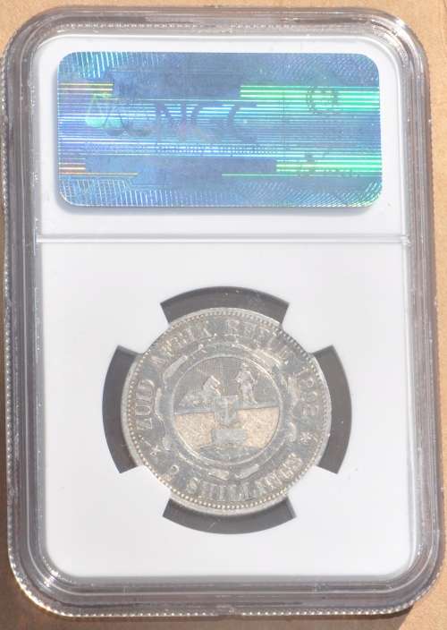 2 Shillings 1893 Z.A.R - NGC FINE DETAILS  - TOP INVESTMENT - SUPERB NUMISMATIC COLLECTIBLE