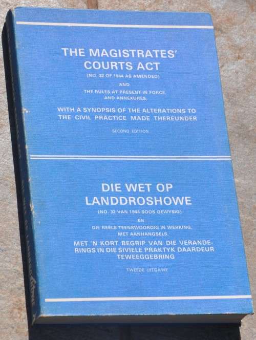 THE MAGISTRATE'S COURTS ACT - DIE WET OP LANDDROS  - BRILLIANT AFRICANA COLLECTIBLE IN TOP CONDITION