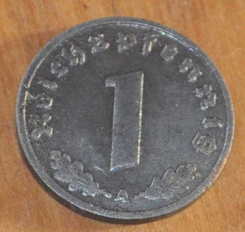 DEUTSCHES REICH 1 REICHSPFENNIG 1941 A - Rare German 100% Zinc Coin ORIGINAL THIRD REICH COLLECTIBLE