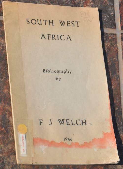 SOUTH WEST AFRICA  - A BIBLIOGRAPHY COMPILED (1946)