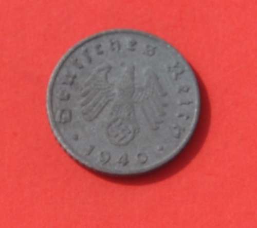 DEUTSCHES REICH 5 REICHSPFENNIG 1940 A - RARE ORIGINAL THIRD REICH NUMISMATIC COLLECTIBLE