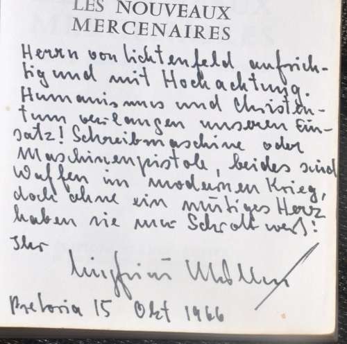 LES NOUVEAUX MERCENAIRES signed by Siegfried Müller - brilliant AFRICANA/MILITARIA collectible