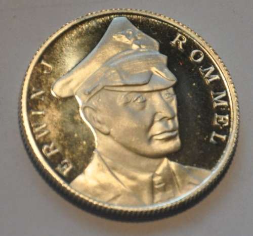 COMMEMORATIVE SILVER MEDAL GENERAL ERWIN ROMMEL AFRIKA KORPS - Proof status