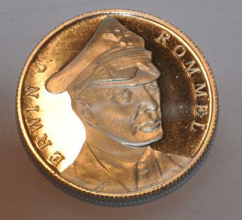 COMMEMORATIVE SILVER MEDAL GENERAL ERWIN ROMMEL AFRIKA KORPS - Proof status
