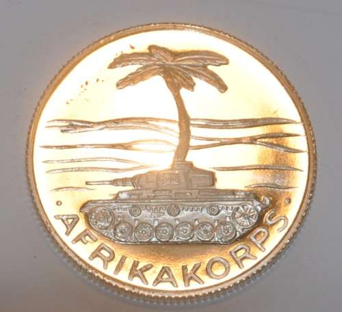 COMMEMORATIVE SILVER MEDAL GENERAL ERWIN ROMMEL AFRIKA KORPS - Proof status