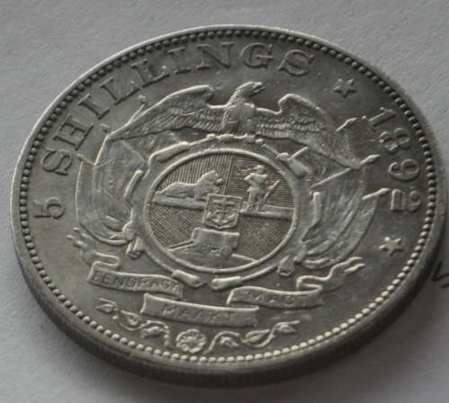 5 Shillings 1892 DS Crown Z.A.R  - HIGHER GRADE - SUPERB NUMISMATIC COLLECTIBLE