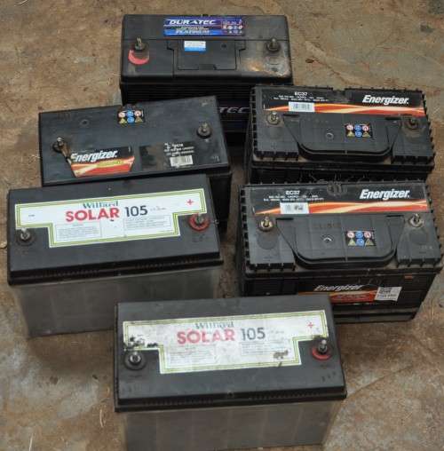 7 COMMERCIAL BATTERIES Duratec Willard Energizer 12V 100-105Ah - PICK UP ONLY