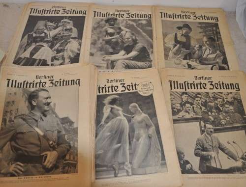 FAMOUS CULTURAL WEEKLY - 35x Berliner Illustrierte 1937/38 - rare original THIRD REICH collectibles