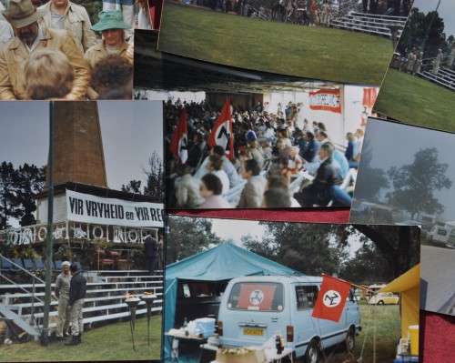 13 ARCHIVE PHOTOS from the Nordbruch-Collection on AWB / EUGENE TERRE'BLANCHE Paardekraal 1986