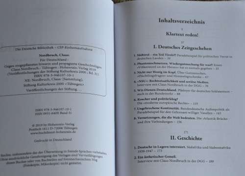 FÜR DEUTSCHLAND Top book rectifying historical lies CONTAINS LOTS OF AFRICANA ESSAYS - signed copy