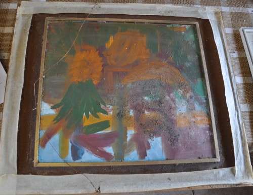 ANTIQUE ARTWORK -  OIL ON BOARD, ORIGINALLY FRAMED by W. Dreyer 1967 - PICK UP POSSIBLE