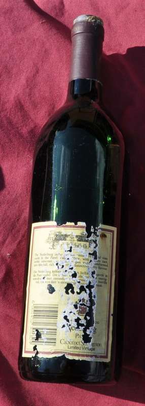 NEDERBURG Cabernet Sauvignon 1982 - originally corked professionally stored -  READ AD FOR SPECIAL