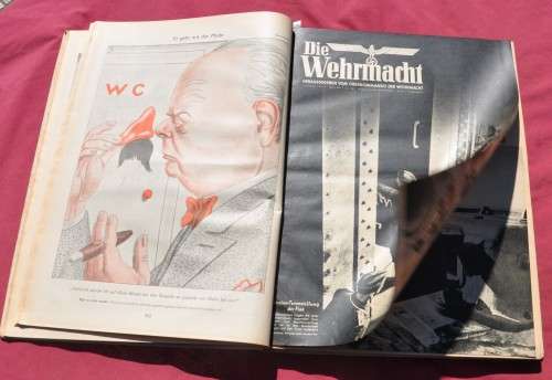 BERLINER ILLUSTRIERTE & DIE WEHRMACHT 1942 *privately bound* German THIRD REICH collectible