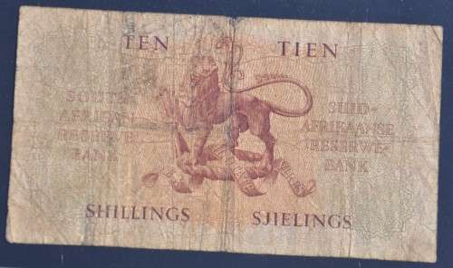 10 Shillings 1948, prefix A/3, A/E, MH de Kock, 2nd  issue ***F***