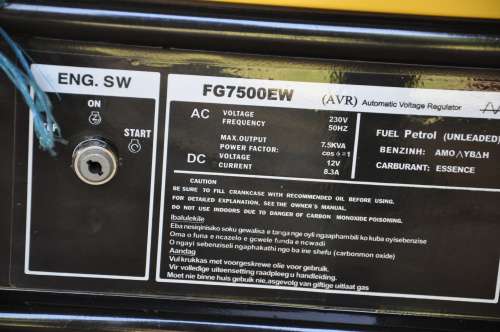 PETROL GENERATOR Faraway FG7500EW - never used - (pick up only) READ AD