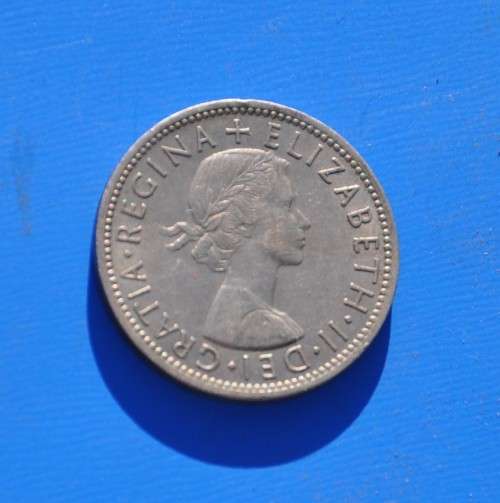 GREAT BRITAIN 2 Shillings 1957 ***lucrative numismatic collectible*** in EF+