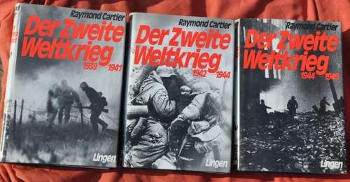 DER ZWEITE WELTKRIEG by Raymond Cartier - 3 volumes (complete set) - collectible militaria in German