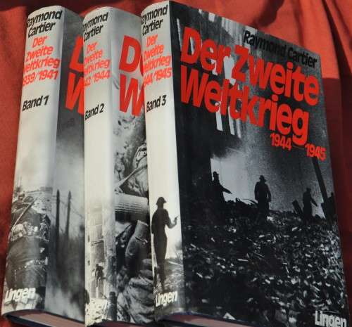 DER ZWEITE WELTKRIEG by Raymond Cartier - 3 volumes (complete set) - collectible militaria in German