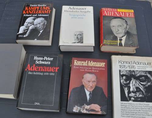 8 hard cover books on KONRAD ADENAUER first Chancellor of West Germany