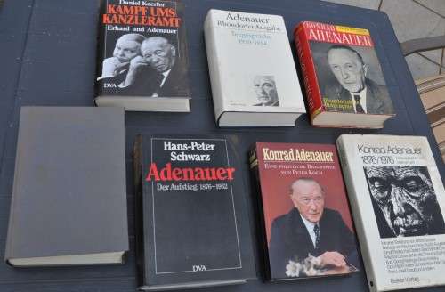 8 hard cover books on KONRAD ADENAUER first Chancellor of West Germany