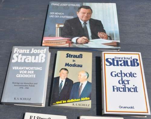 Collection of Biographies on FRANZ JOSEF STRAUSS, famous Bavarian Minister-President, friend of RSA