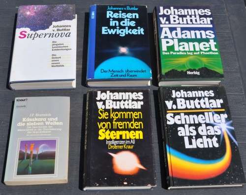 Collection of JOHANNES V. BUTTLAR, rare books on Alternative Astrology, Prehistorical Space Travel