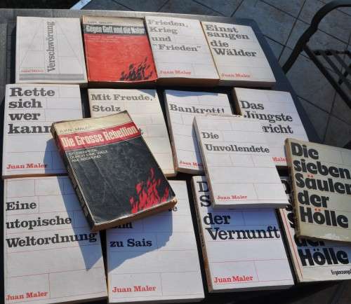 Rare Collection of complete works of JUAN MALER, famous controversial Conspiracy Theorist, in German