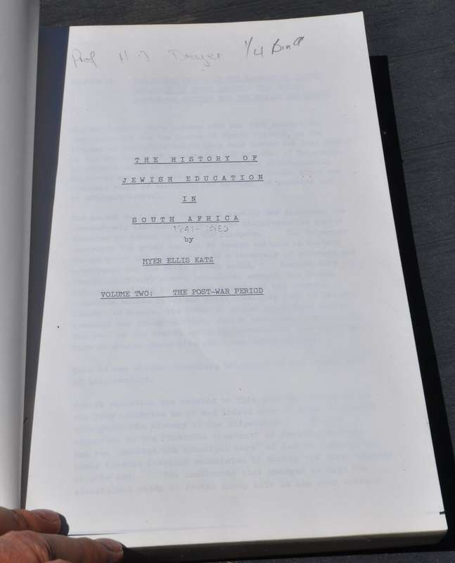 THE HISTORY OF JEWISH EDUCATION IN SOUTH AFRICA The Post-War Period